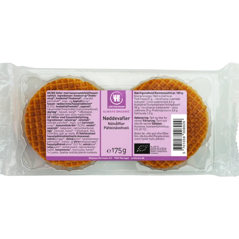 Urtekram Hollandske Nødde Vafler Ø (175 g)