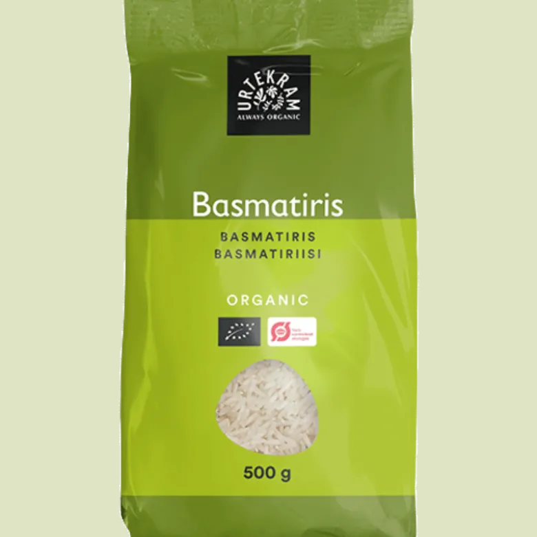Urtekram Hvide Basmati Ris fra Himalaya Fair Trade Ø (500 gr)