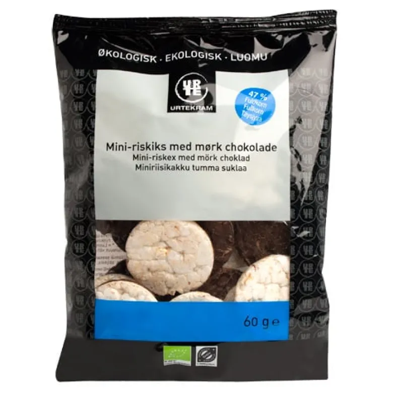 Urtekram Mini Riskager m. Mørk Chokolade Ø (60 gr)