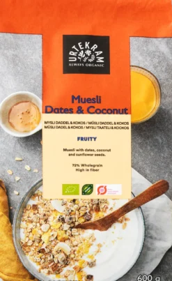 Urtekram Muesli Dadler & Kokos Ø (600g)