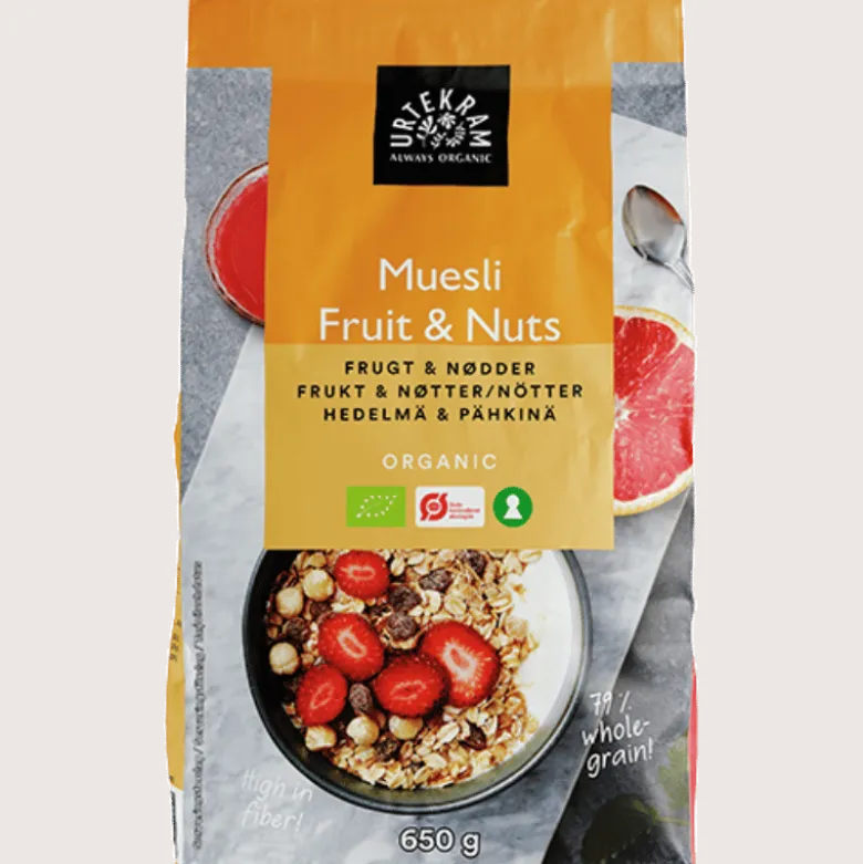 Urtekram - Muesli Fruit & Nuts (650g)