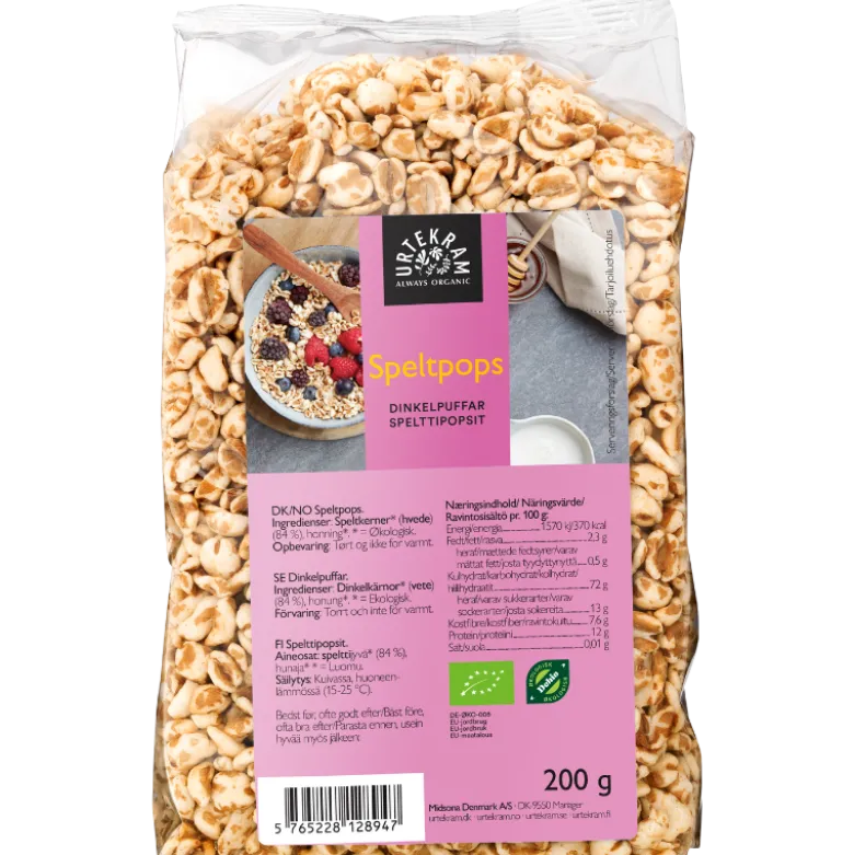 Urtekram Speltpops Ø (200 gr)