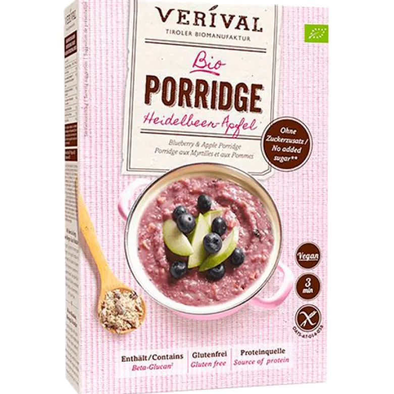 Verival Grød Blåbær/Æble Ø (350 g)