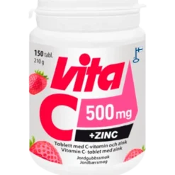 Vita C + Zink Jordbærsmag (150 tabl)