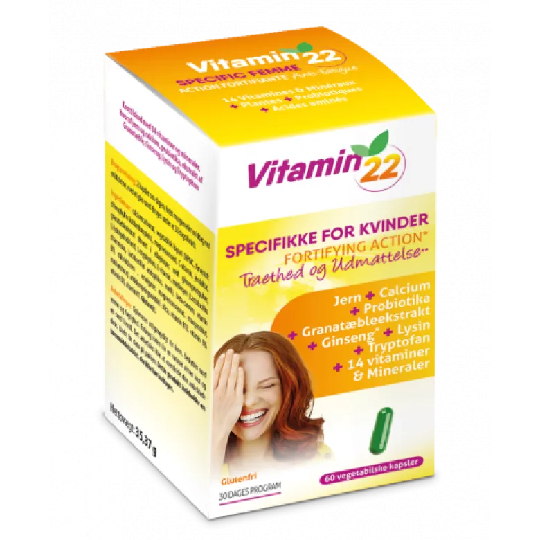 Vitamin22 Specielt Til Kvinder (60 kaps)