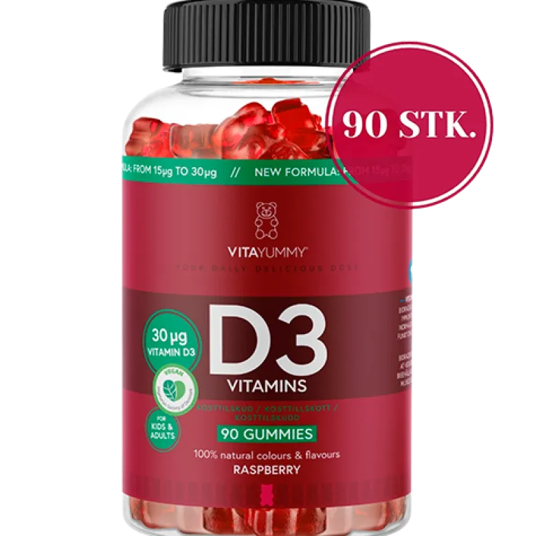 VitaYummy D3 Raspberry (90 stk)