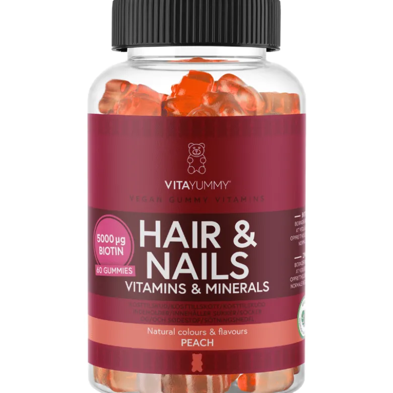 VitaYummy Hair & Nails Peach (60 stk)