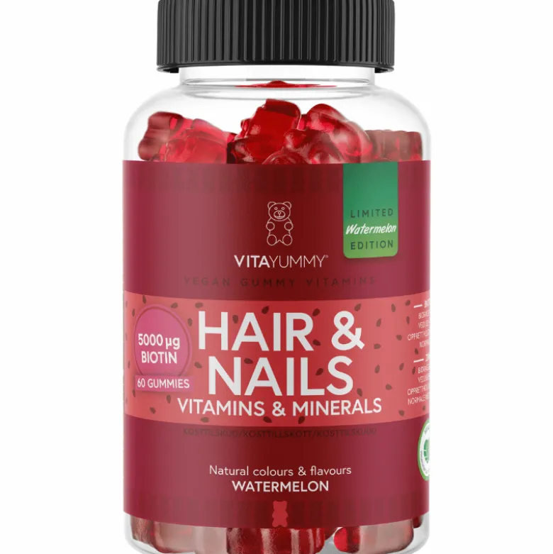 VitaYummy Hair & Nails Watermelon (60 stk)