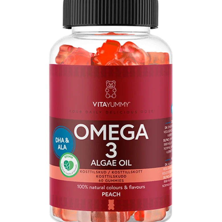 VitaYummy Omega 3 Peach (60 stk)