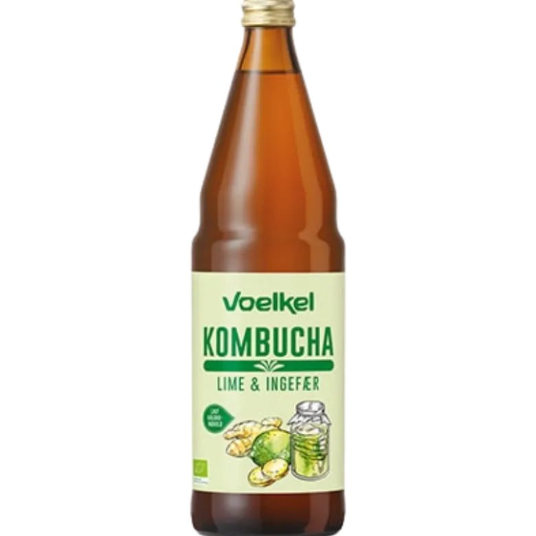 Voelkel Kombucha lime-ingefær Ø (0,75 l)