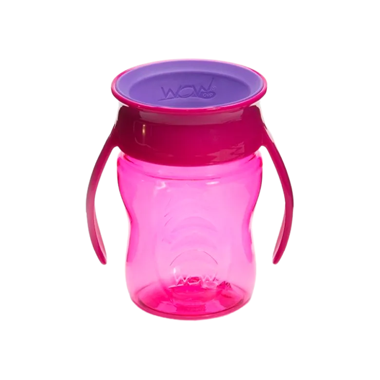 WOW Baby Kop Spildfri Pink Tritan (207 ml)