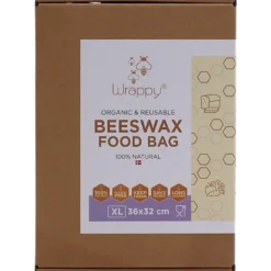 Wrappy Økologisk & Genanvendelig Bivoks Madpose X-Large (1 stk)