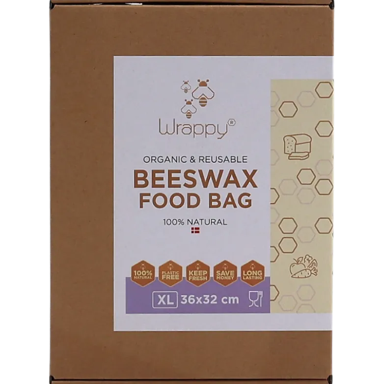 Wrappy Økologisk & Genanvendelig Bivoks Madpose X-Large (1 stk)