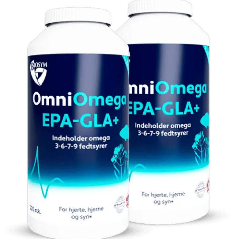 2 x Biosym OmniOmega EPA-GLA+ (220 kapsler)