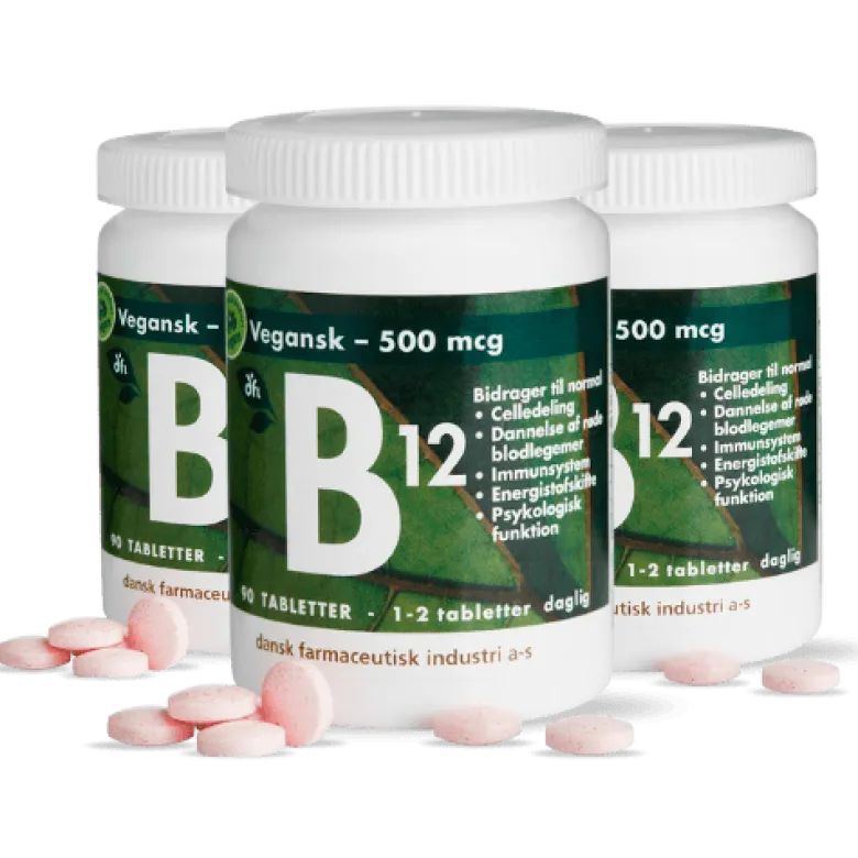 3 x Grønne Vitaminer B12-vitamin 500 mcg (90 tab)