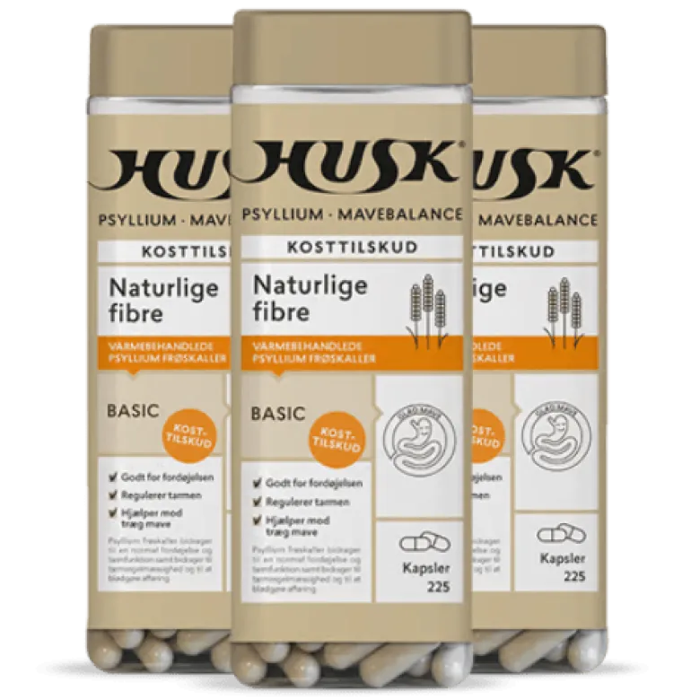 3 x HUSK Psyllium Mavebalance (225 kap)