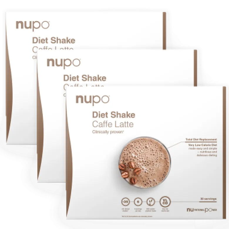 3 x Nupo Diet Shake Caffe Latte (960g)