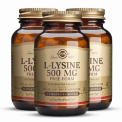 3 x Solgar L-Lysin Aminosyre 500 mg (50 kap)