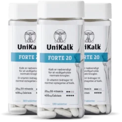 3 x Unikalk Forte 20 (180 stk)