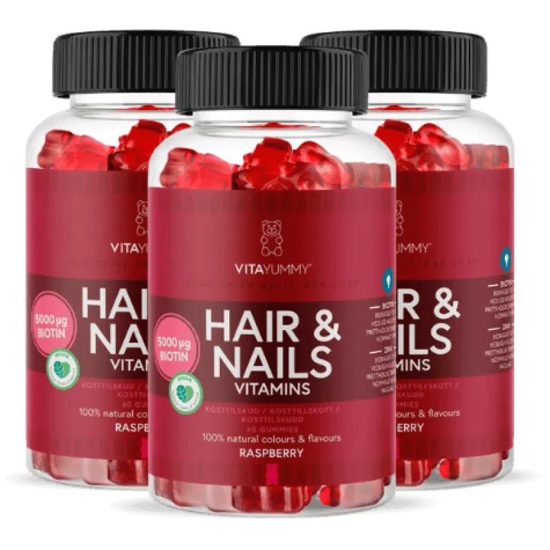 3 x VitaYummy Hair & Nails Gummies (60 stk)