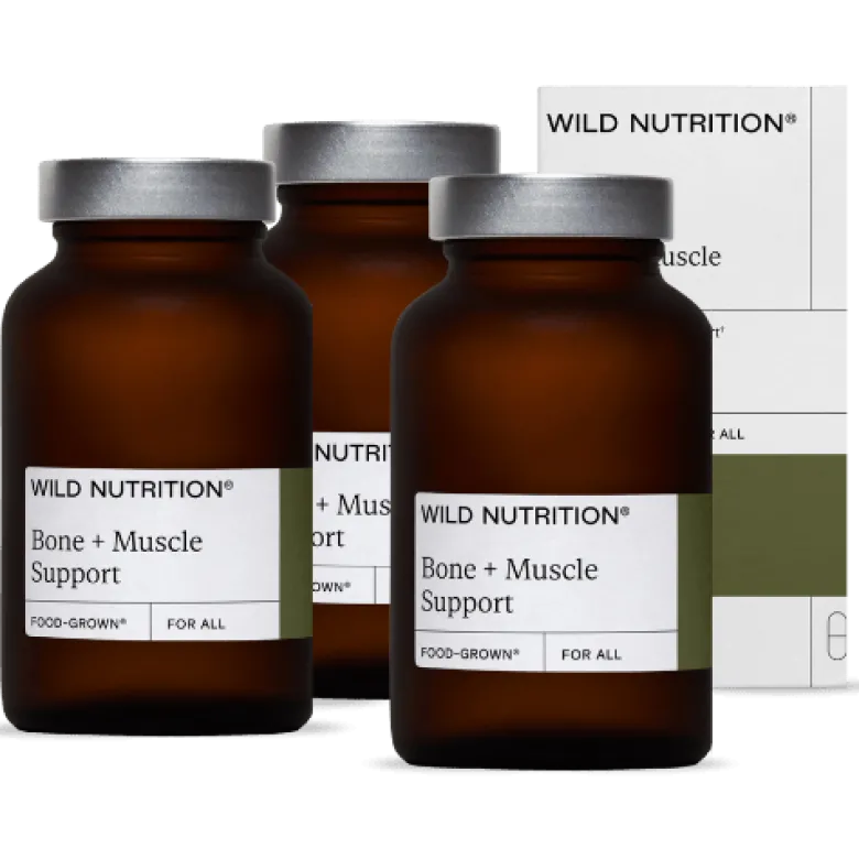 3 x Wild Nutrition Food-Grown Bone + Muscle Support (90 kaps)