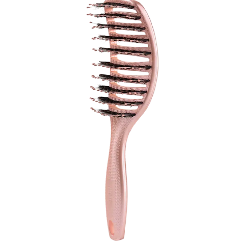 Yuaia Haircare Hårbørste Med Vildsvinehår Shiny Pink (1 stk)