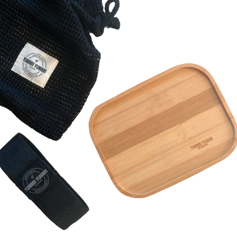 YUMMII YUMMII Bamboo Lid w. Elastic Band (Bento Medium) (1 stk)