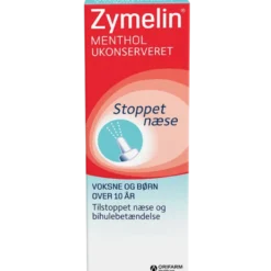 Zymelin Menthol Ukonserveret Næsespray 1 mg (10 ml)