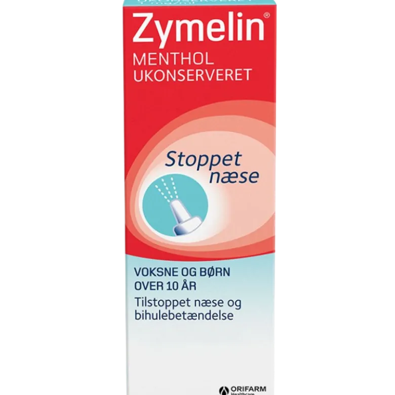 Zymelin Menthol Ukonserveret Næsespray 1 mg (10 ml)