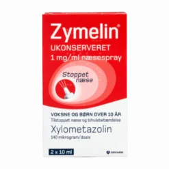 Zymelin Ukonserveret Næsespray 1 mg (2 x 10 ml)